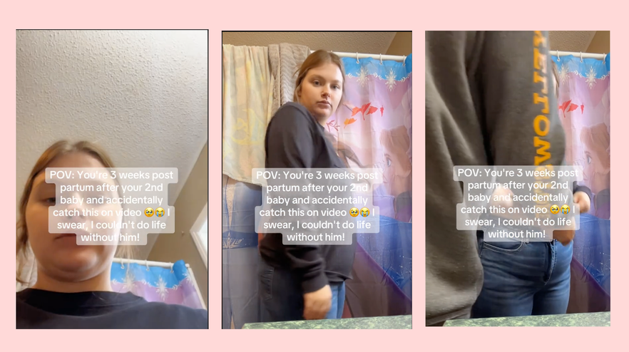 "Don’t Focus on That!": Viral TikTok Captures Husband’s Loving Reaction to Postpartum Mom