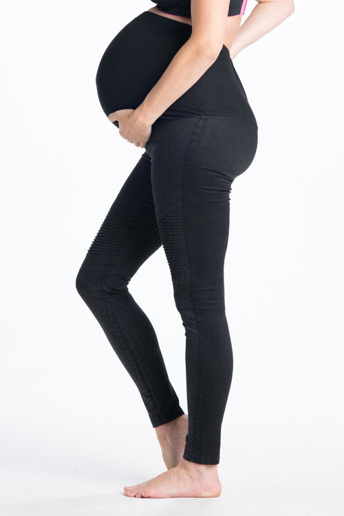 Ribbed maternity leggings