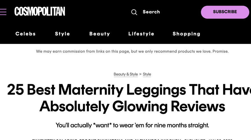 Cosmo Just Confirmed It: Our Leggings Are the Maternity Must-Haves You Can't Live Without