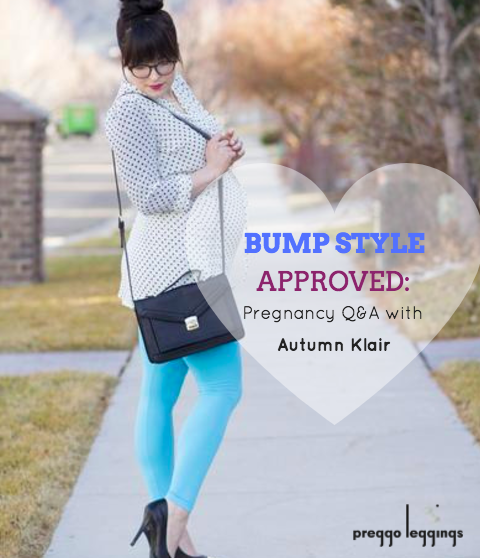 [Bump Style Approved: Pregnancy Q&A With Autumn Klair] - [Blue Maternity Leggings]