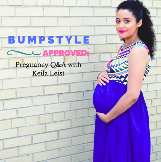 [Bump Style Approved: Pregnancy Q&A with Keila Leist] - [Keila Leist in Blue Maternity Dress]
