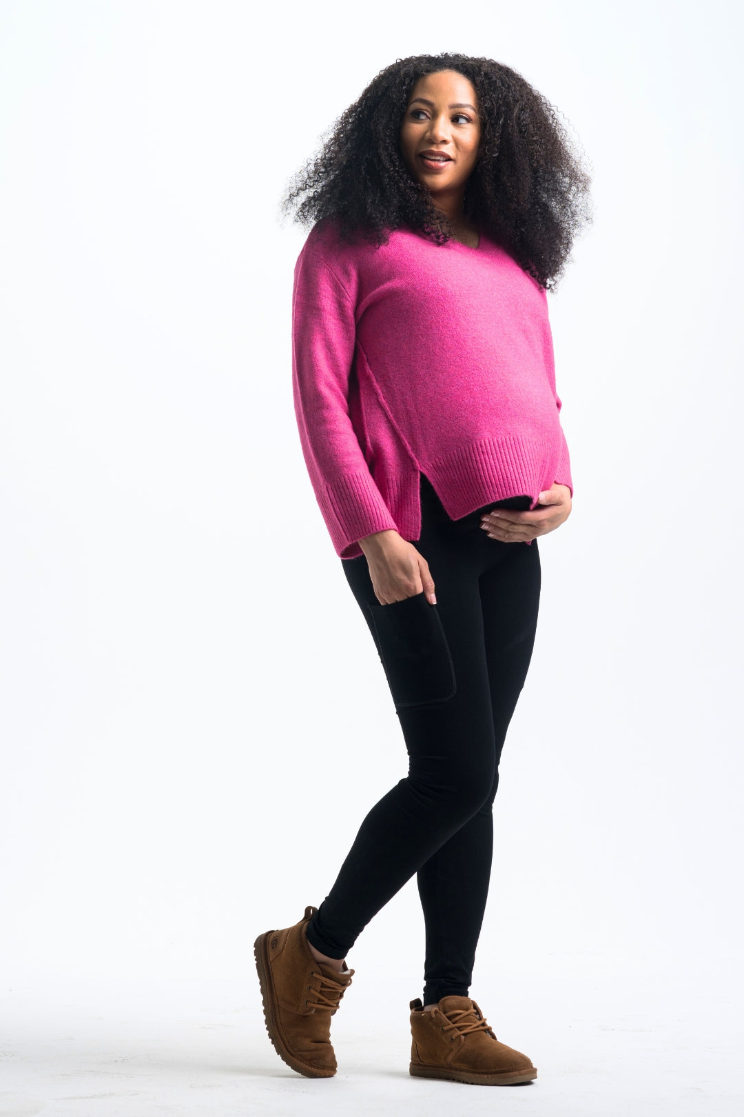 Women's Black Maternity Pocket Legging XL – Hey Social Good