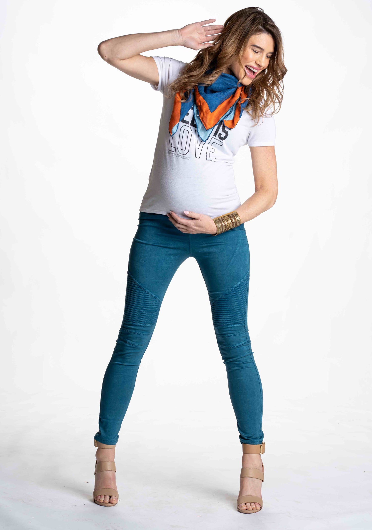 Blue Crush Maternity Moto Leggings Preggo LeggingsMaternity Leggings