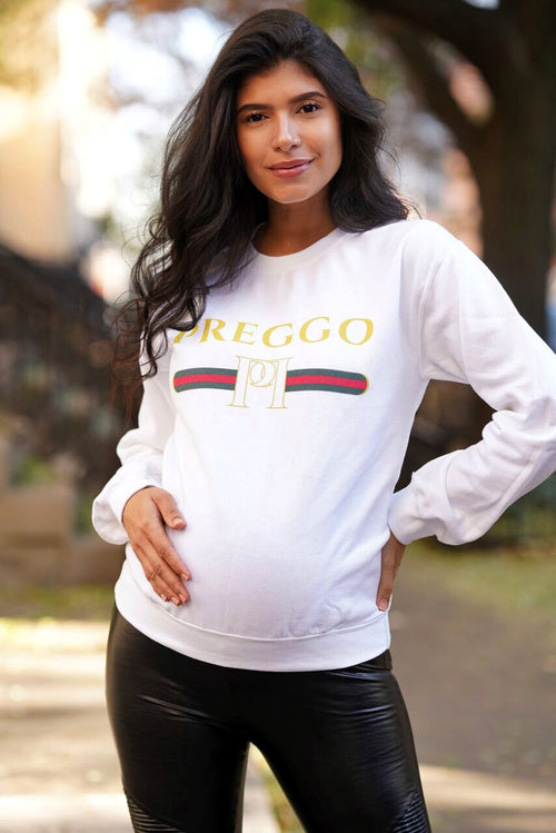 Preggo Double P Maternity Parody Sweatshirt