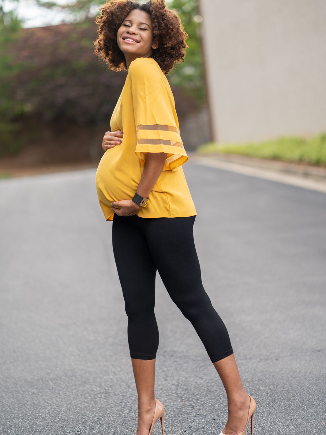 Plus Size Black Over The Bump Luxe Maternity Legging | maurices
