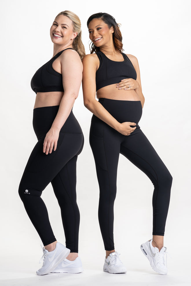 Preggers - Maternity Compression Leggings in Black