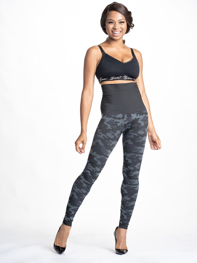  Black Camo Postpartum Leggings 2 Pack