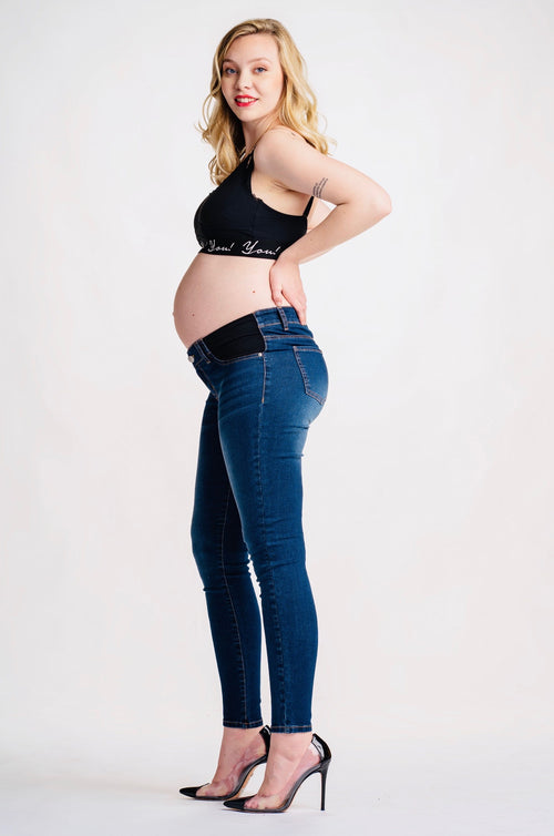 [Tribeca Skinny Maternity Jeans] - [Side View]
